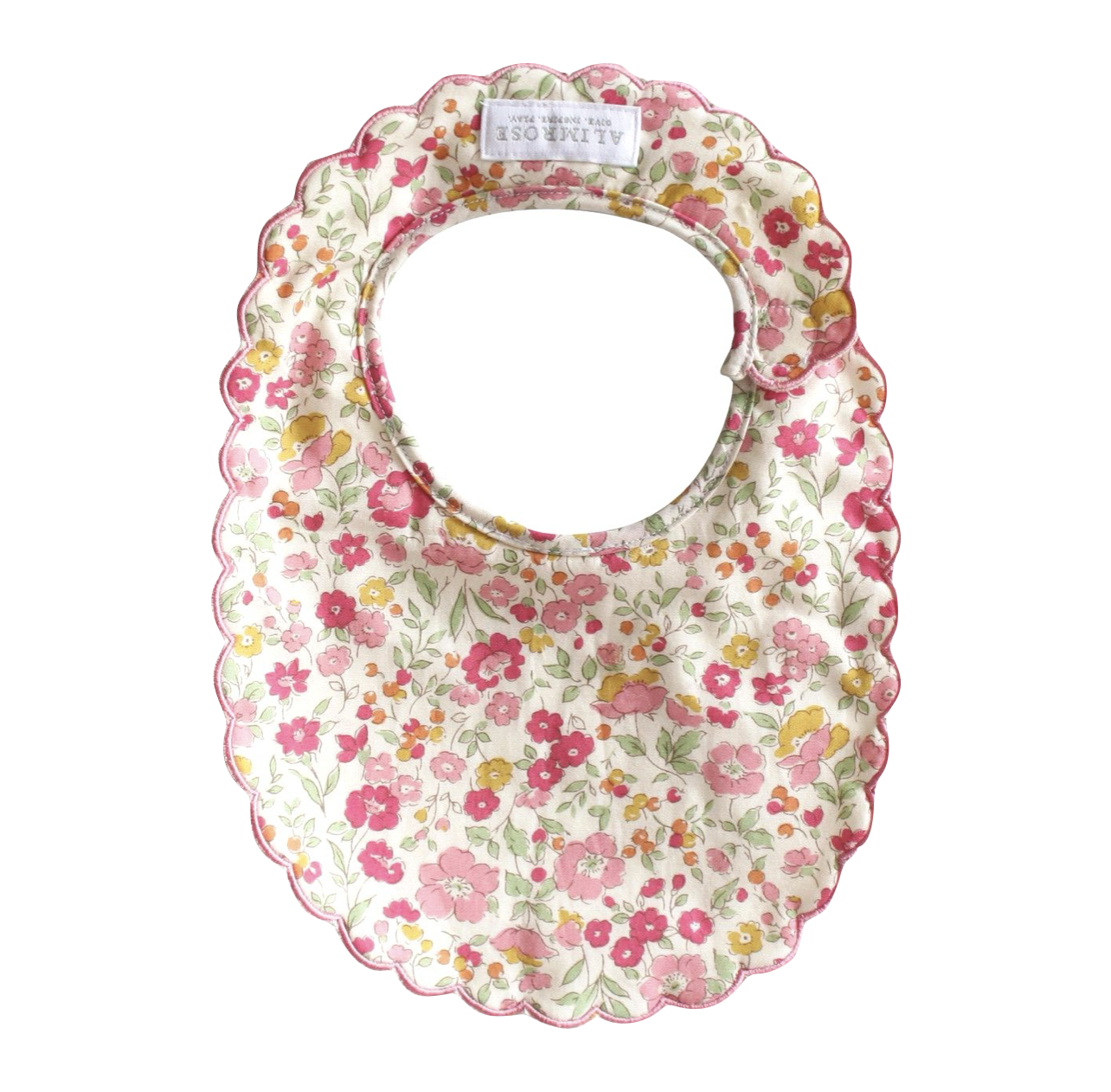 Scallop Bib | Rose Garden
