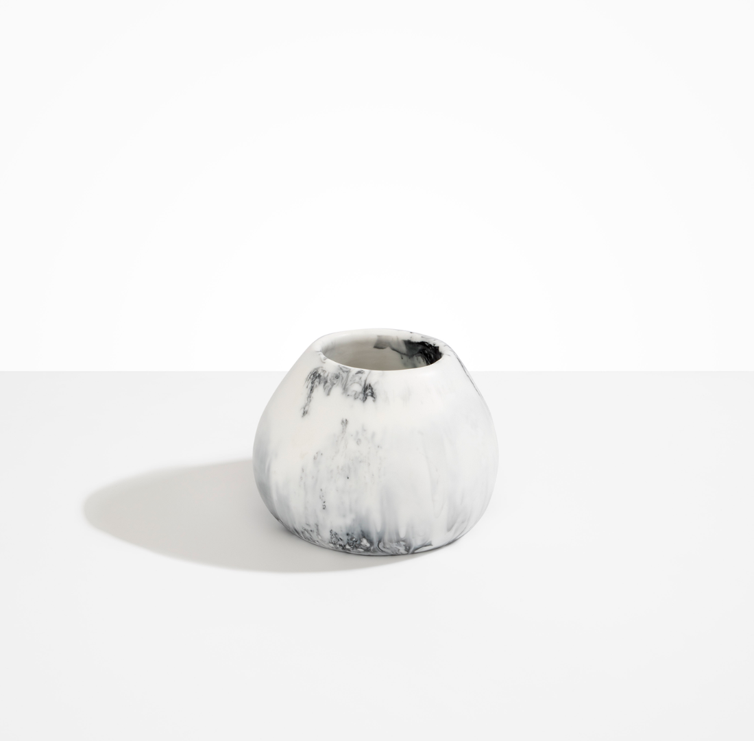 Volcanic Vase | White Marble | Medium
