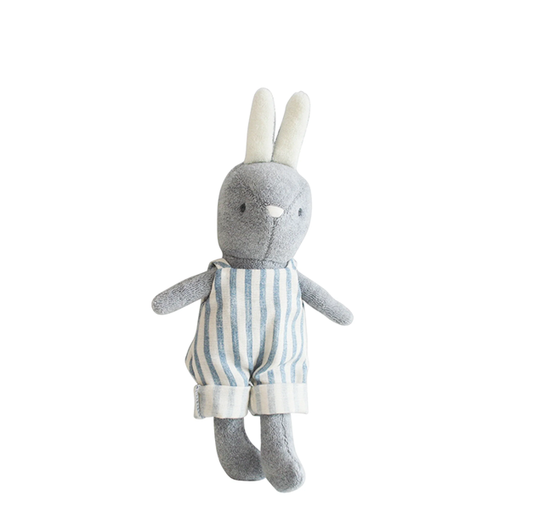 Baby Benny Bunny 25cm | Chambray Stripe