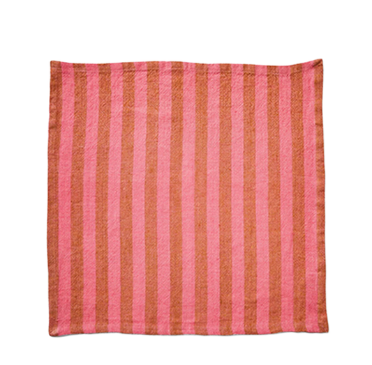 Linear Candy Linen Napkins | Set 4