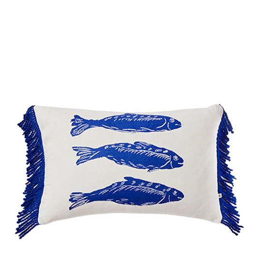 Sardines Blue Cushion | 60x40cm