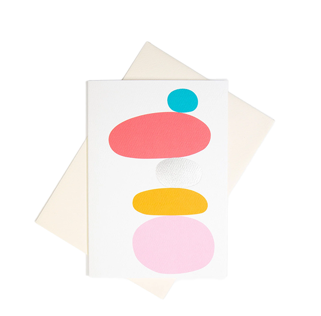 Pebbles Greeting Card | Blue