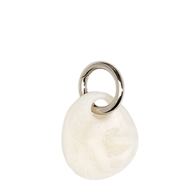 Earth Keyring | White Clear | Gunmetal