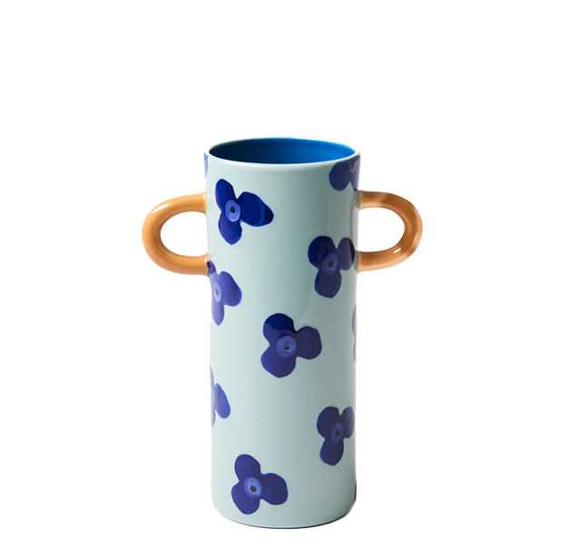 Griffe Navy Sky Floral Bud Vase