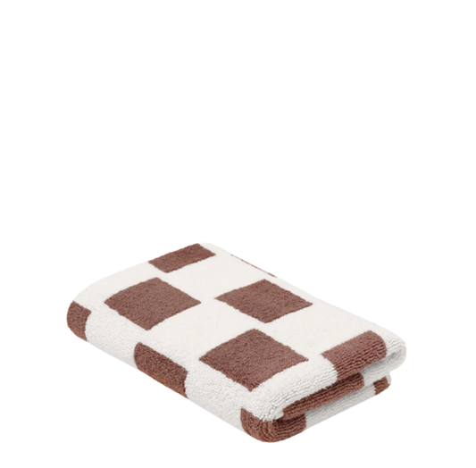 Brick Hand Towel | Coffee + Ivory