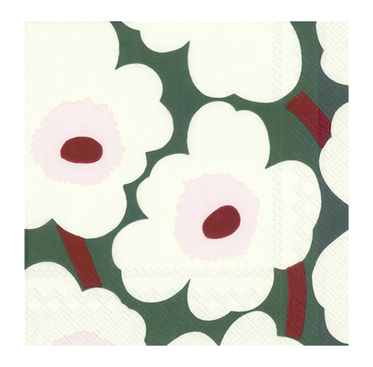 Nikko Cream + Green Napkin | 20 Pack