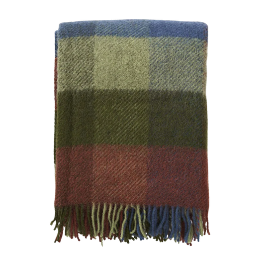 Blanket | Multi  Green | Gotland Wool