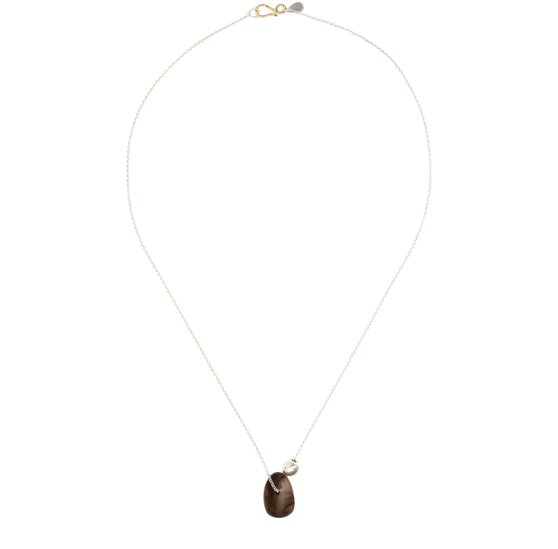 Joie De Vivre Pendant | Cocoa + Silver