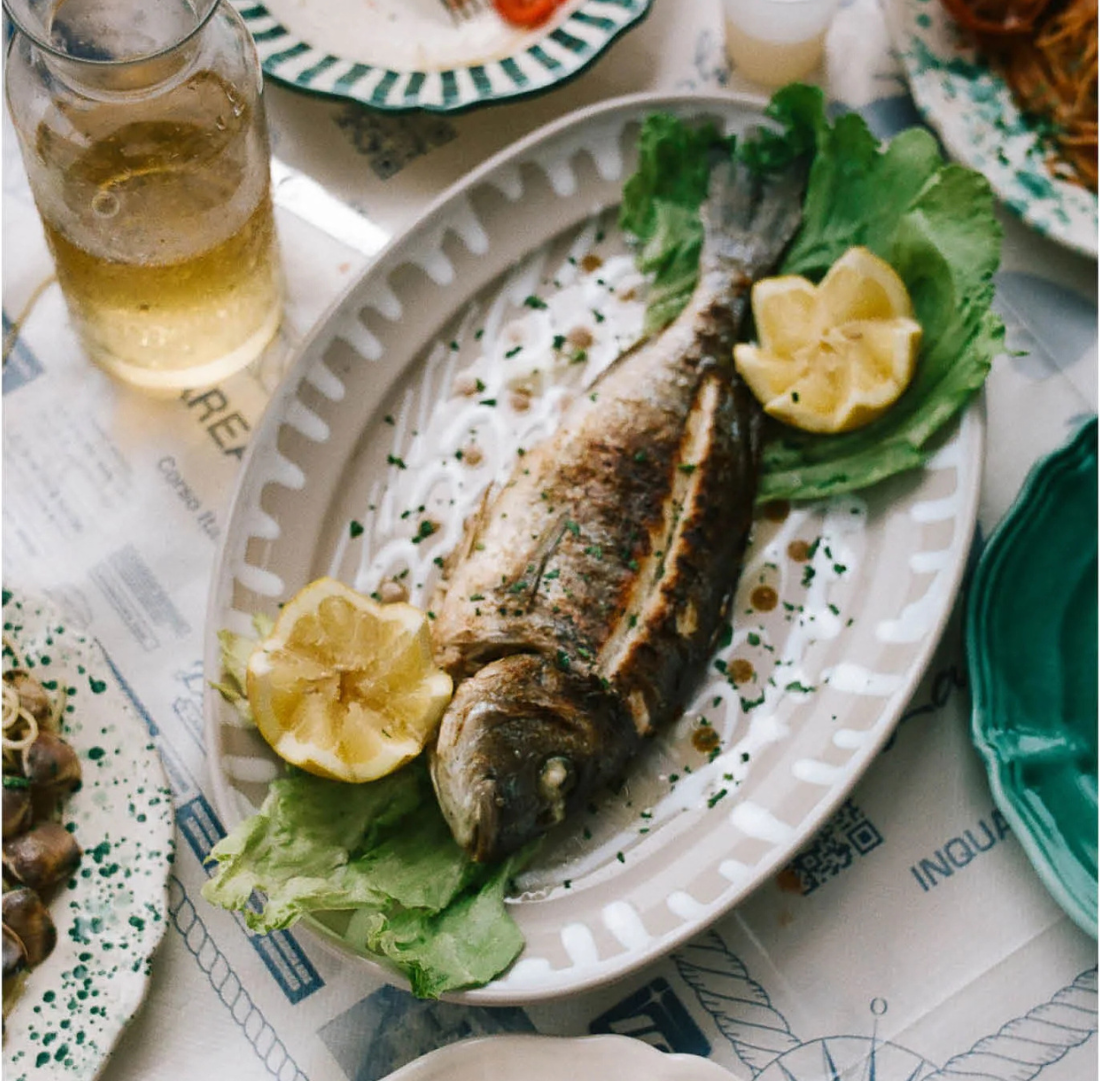Fish Oval Platter | Beige