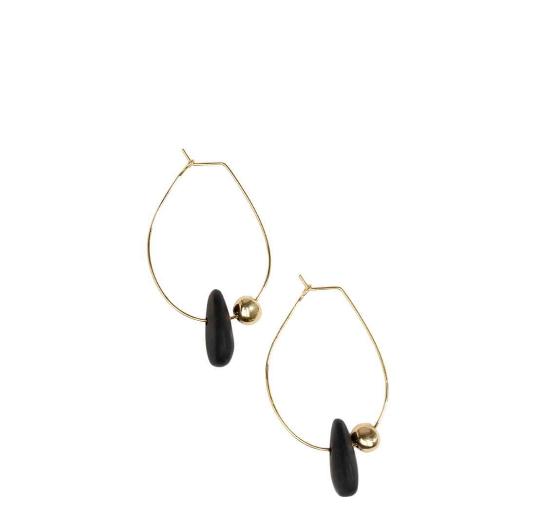 Joie De Vivre Earrings | Gold - Black