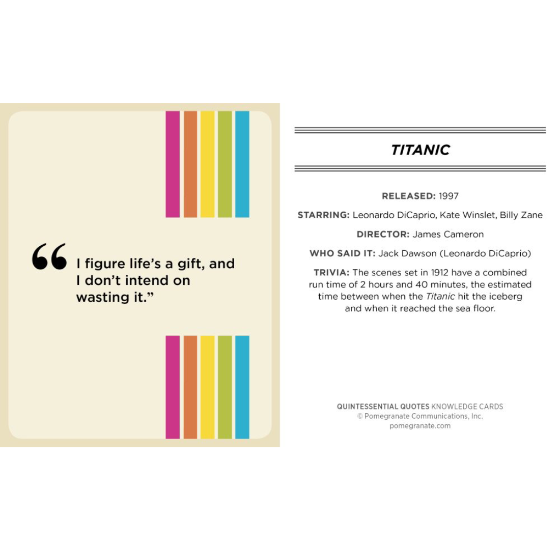 Knowledge Cards | Movies of the 80's 90's & 2000's