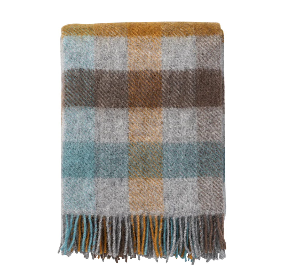 Blanket | Multi - Turquoise | Gotland Wool