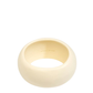 Large Organic Oval Bangle | Cream