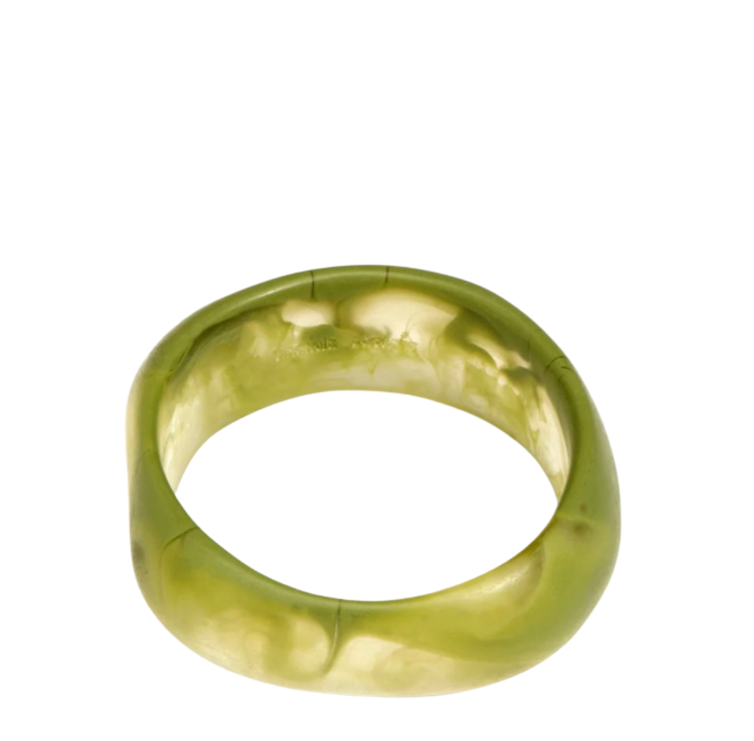Large Organic Bangle | Olive