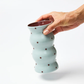 Palma Vase |  Blue Brown Dotty