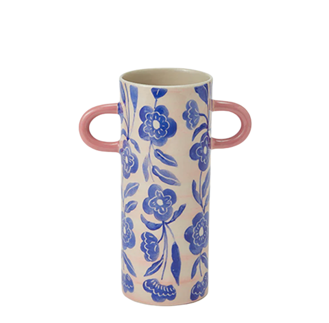 Griffe Blue Floral Bud Vase