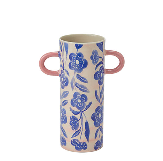 Griffe Blue Floral Bud Vase