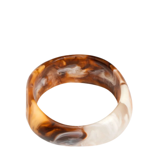 Large Organic Bangle | Light Horn