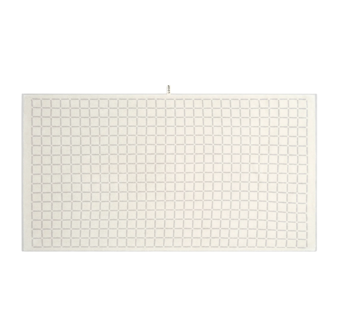 Bath Sheet | Grid |  Butter Stone