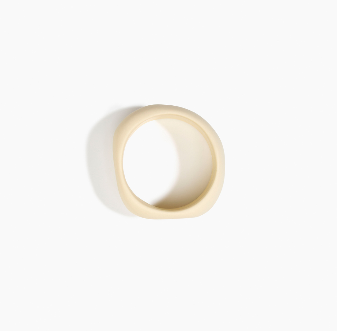 Large Organic Bangle | Cream