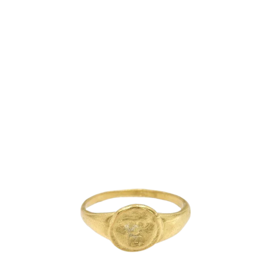 Gorgoneion Pinky Ring | 18K Gold Plated