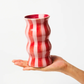Palma Red Pink Stripe Vase