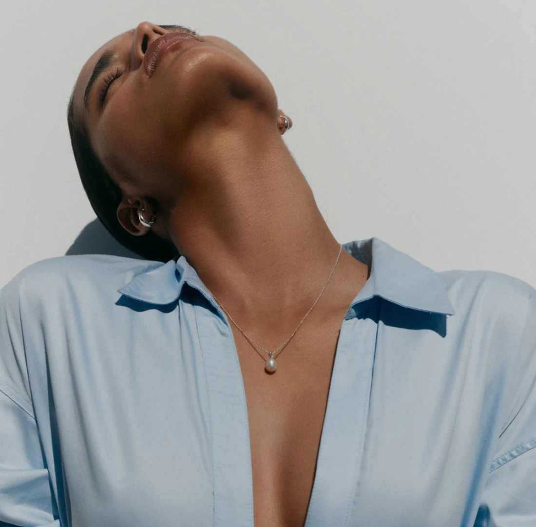 Maris Pearl Necklace | Sterling Silver