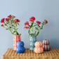 Palma Red Pink Stripe Vase