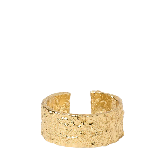 Eros Gold Textured Ring