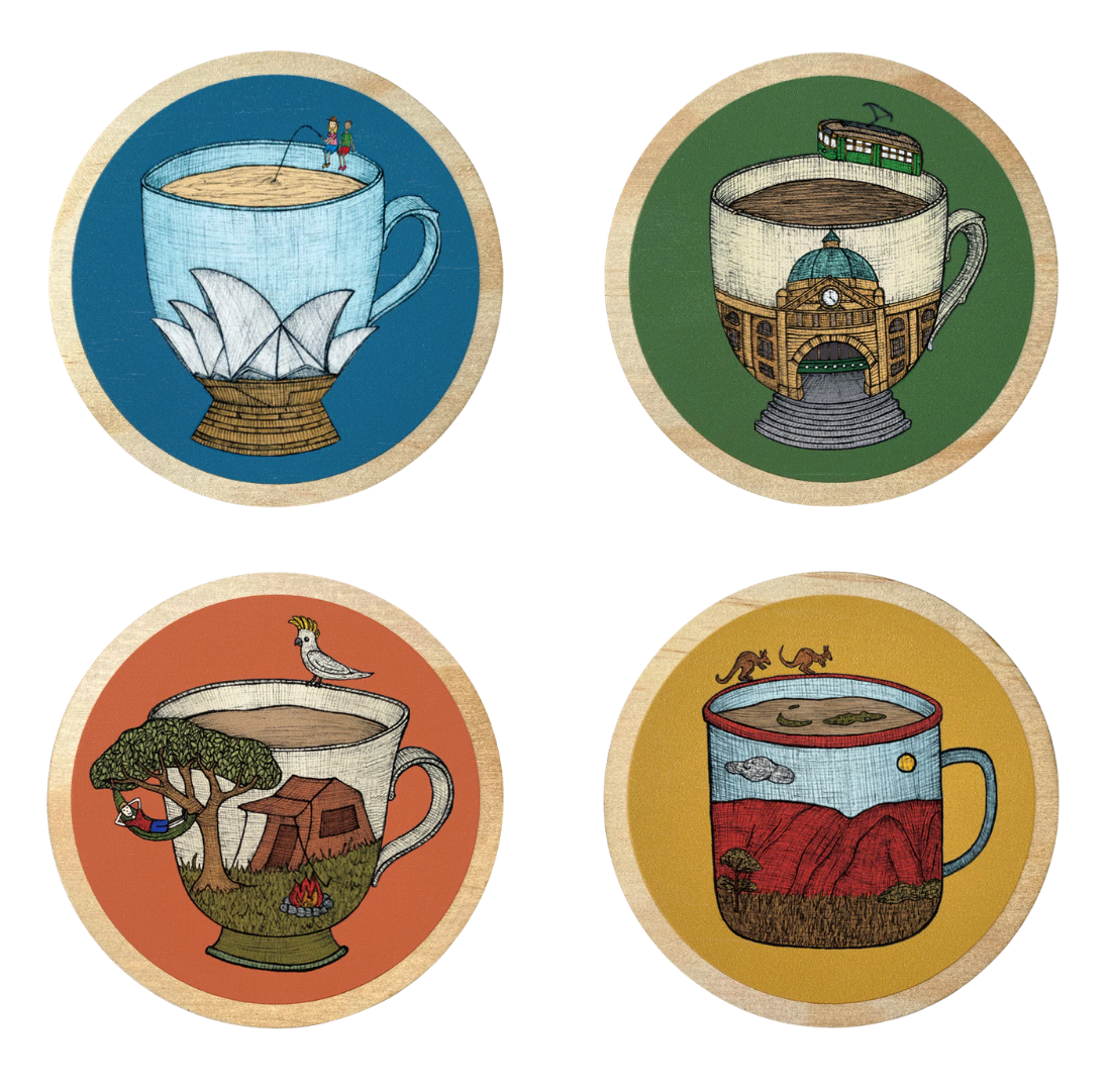 Drink Coaster | Australian Scenes | Set 4