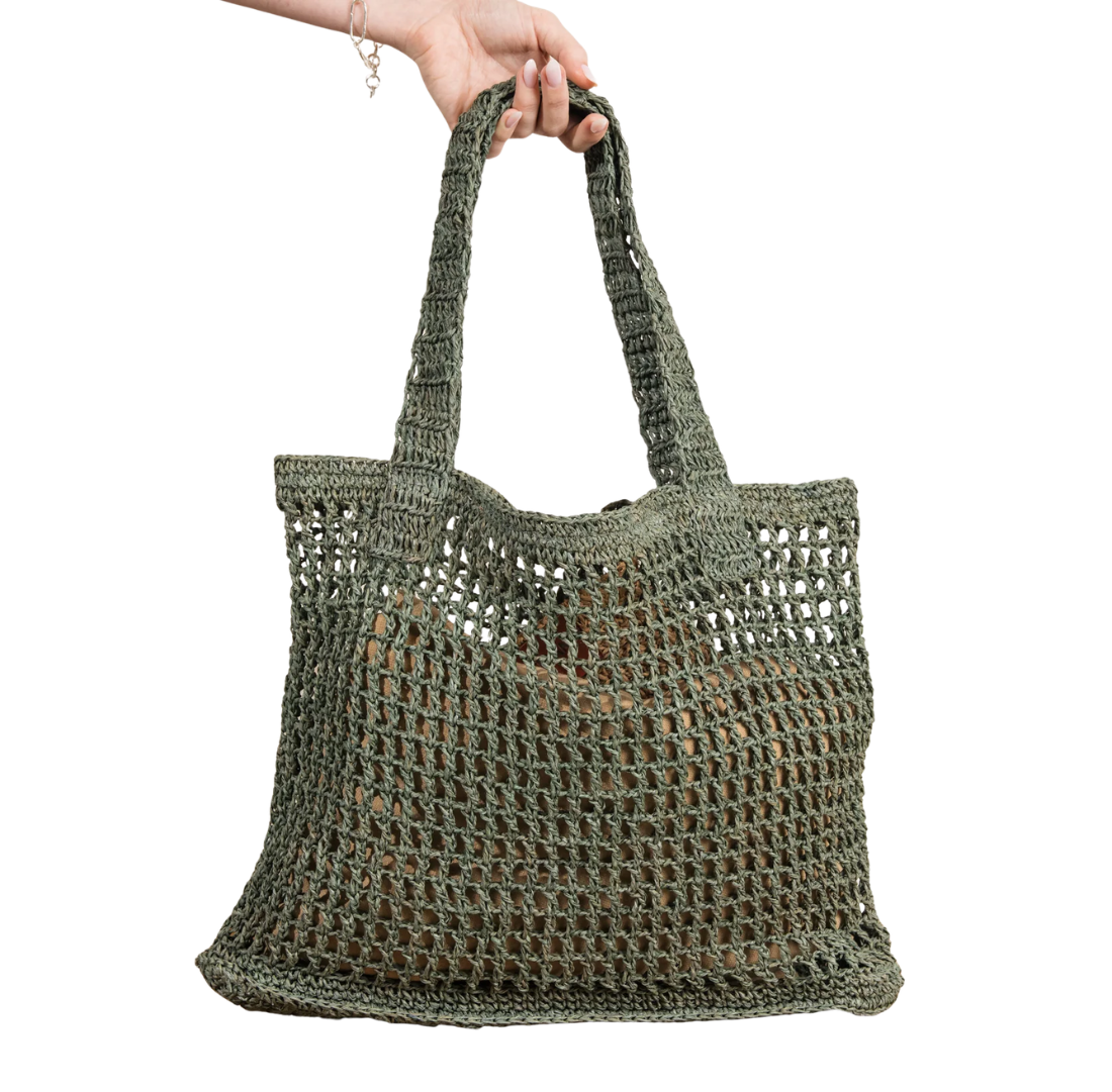 Raffia Tote Bag | Mineral