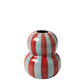 Fonda Burgundy Pale Blue Stripe Vase