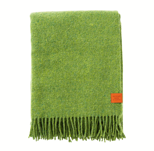 Blanket | Green |  Recycled & Lamb's  Wool