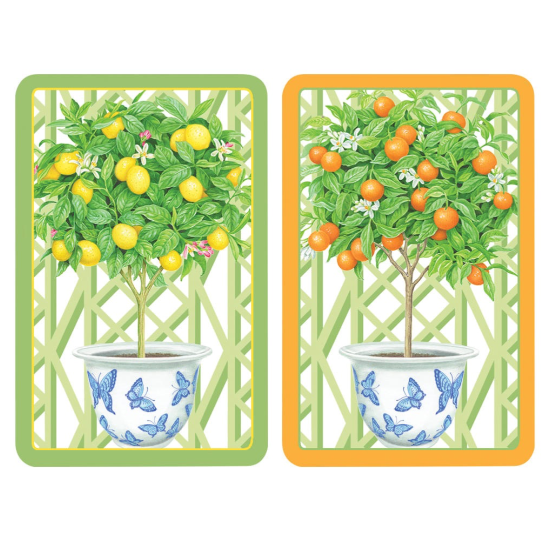 Citrus Topiaries Playing Cards