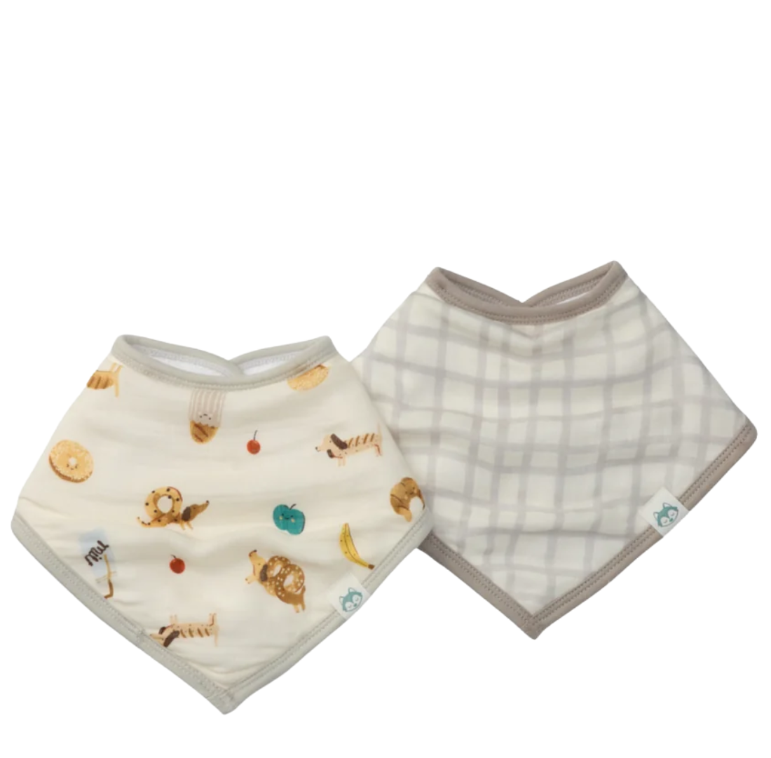 Bandana Bib | French Breakfast | Set 2