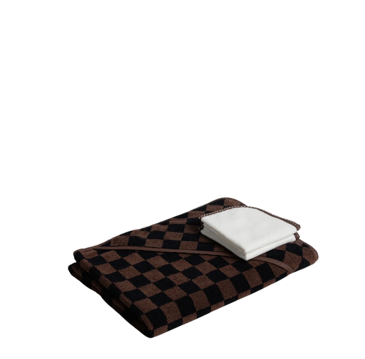 Baina Baby Towelling Set | Tabac + Noir