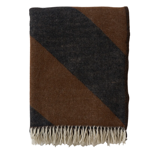 Blanket | Angle Marino Wool | Cocoa + Black