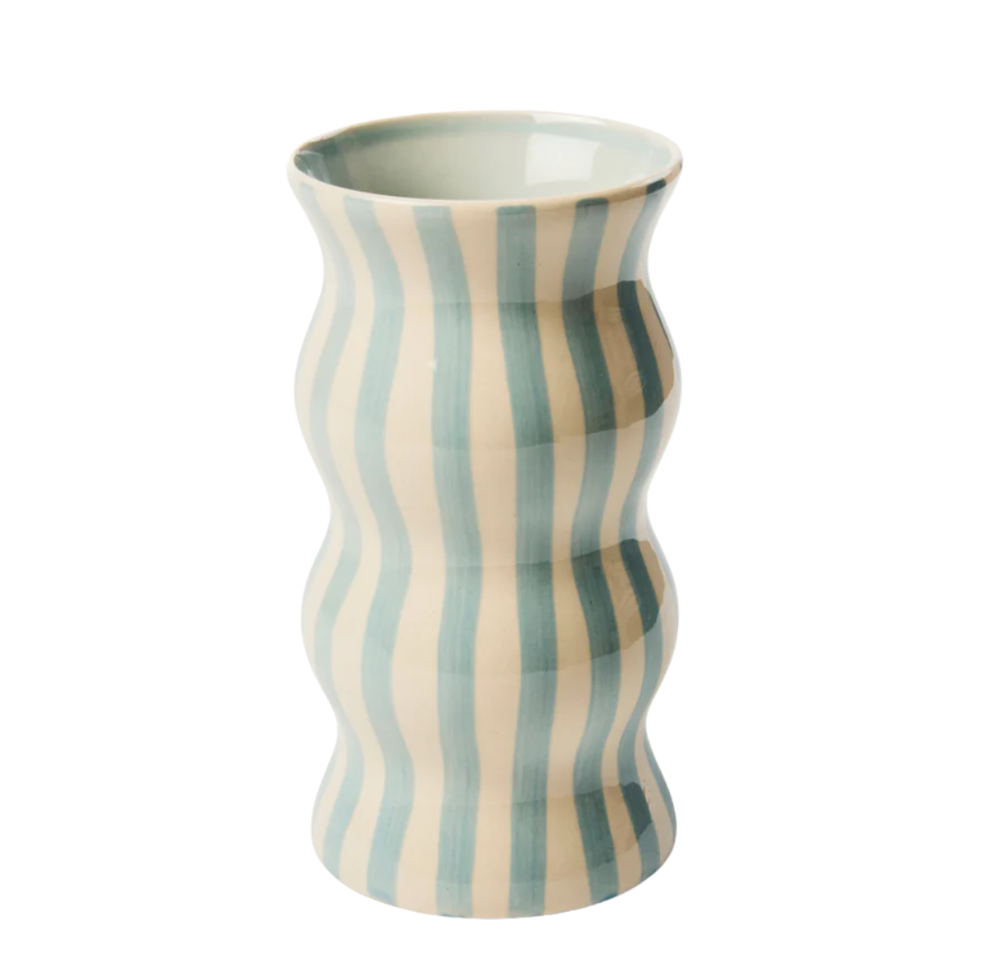 Palma Pale Blue Stripe Vase