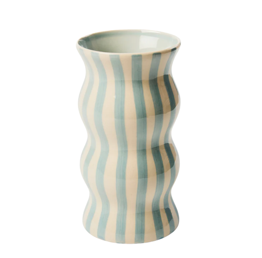 Palma Pale Blue Stripe Vase