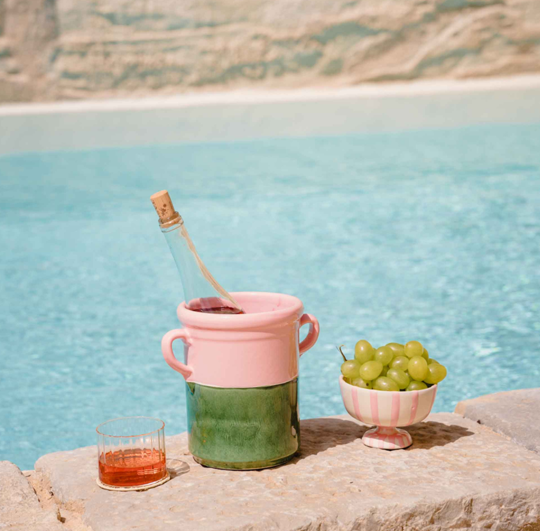 La Piscina Wine Cooler | Green + Pink