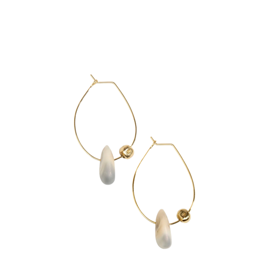 Joie De Vivre Earrings Gold | Sandy Pearl