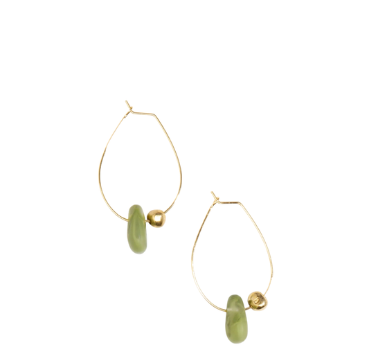 Joie De Vivre Earrings Gold | Olive