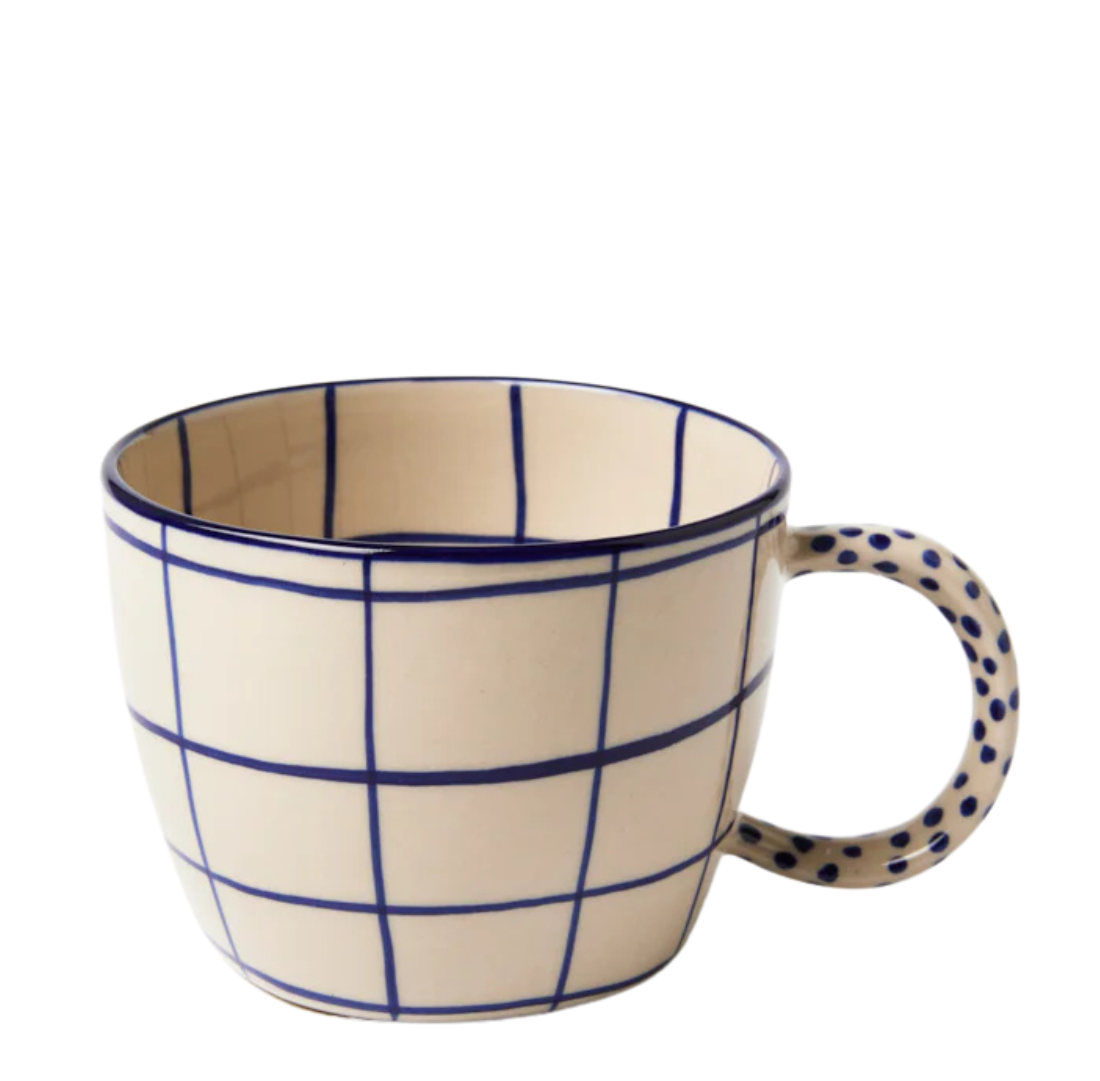 Mug | Navy Windowpane