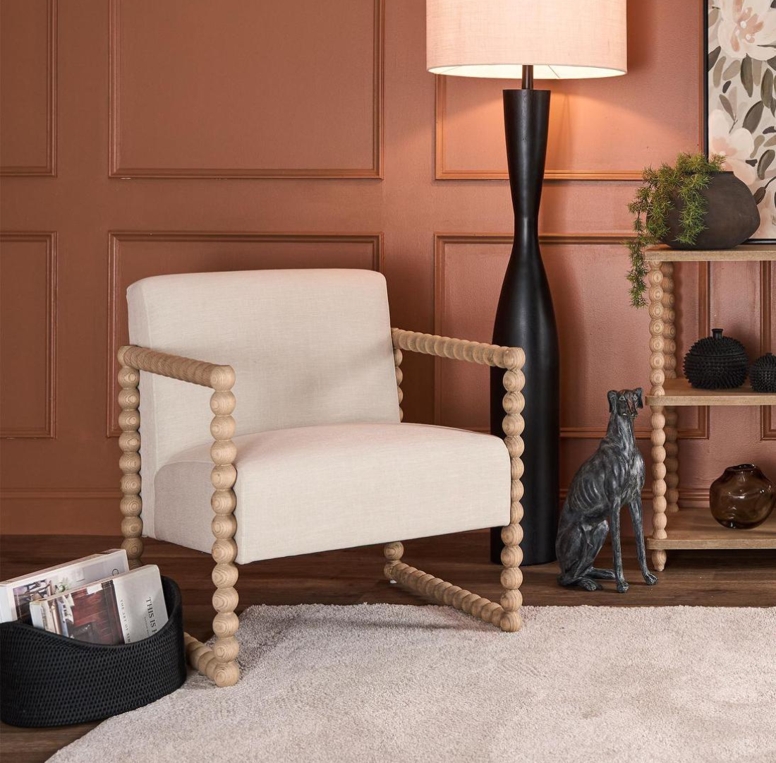Bobbin Armchair | Oak + Linen