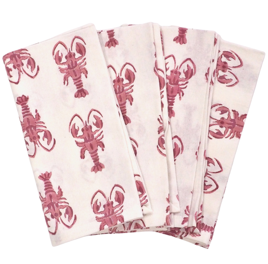 Napkin | Lobster | Pink x 4