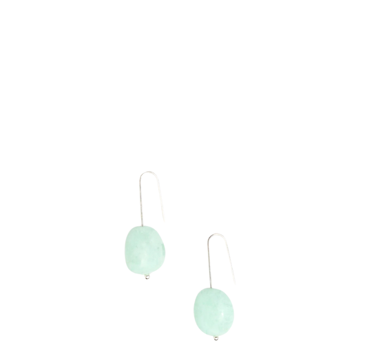 Earth Wire Earrings | Mint | Silver