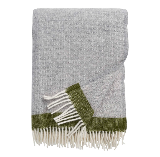 Hampus Organic Wool Blanket | Grey Avocado