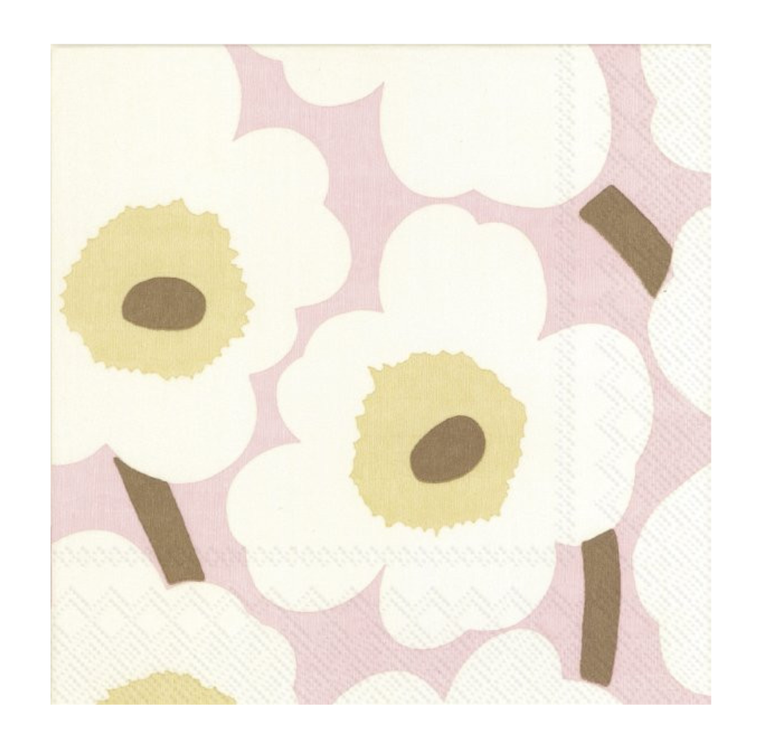 Unikko Rose + Cream Napkin | 20 Pack
