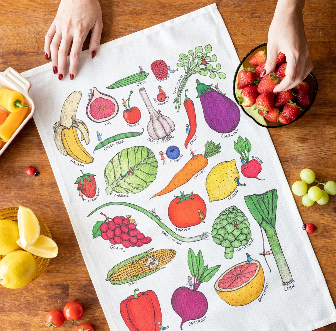 Fruit & Veg | Art Tea Towel