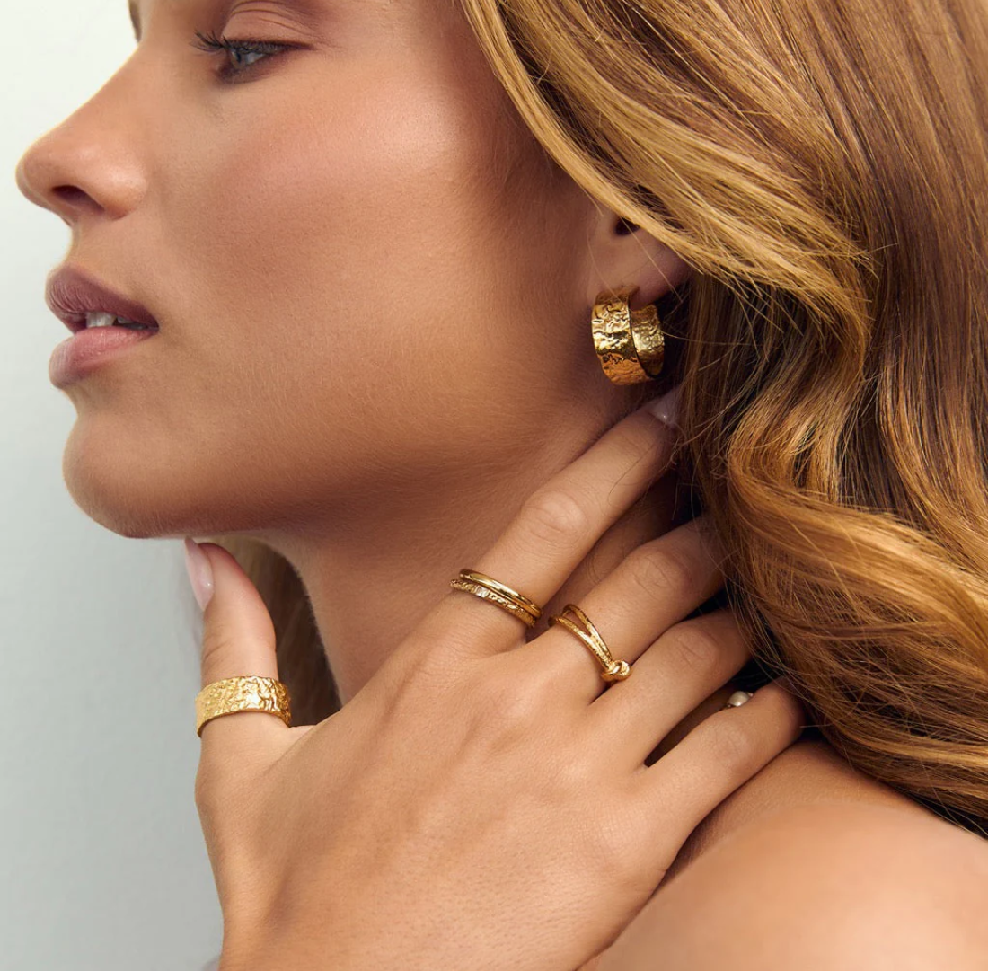 Eros Gold Textured Ring